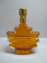 Load image into Gallery viewer, Maple Syrup filled glass leaf made in Vermont by Tucker Maple Sugarhouse
