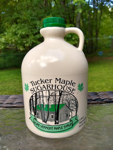 Maple Syrup in jug made in Vermont by Tucker Maple Sugarhouse